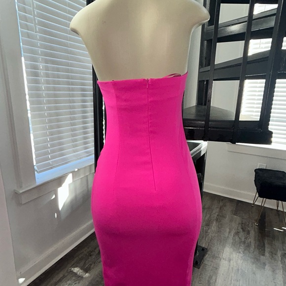 Jay Godfrey Oliver Gown Strapless Fuscia Pink Women’s Size 0 - Picture 6 of 7